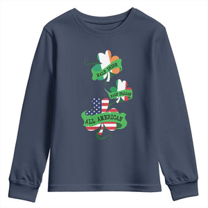 Half Irish Half Italian All American Youth Sweatshirt TS09 Navy Print Your Wear
