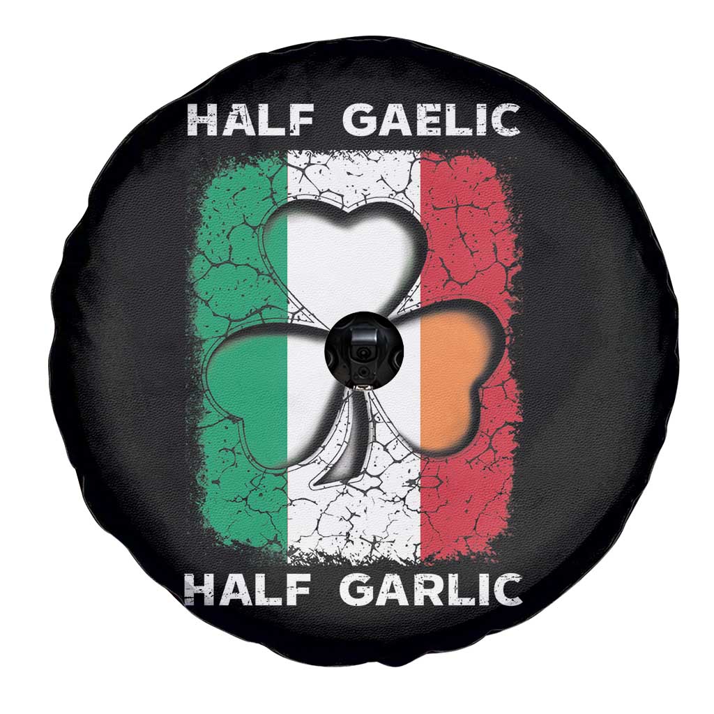 Irish Italian Pride Spare Tire Cover Half Gaelic Half Garlic Shamrock Ireland Italy Flag TS09 Print Your Wear