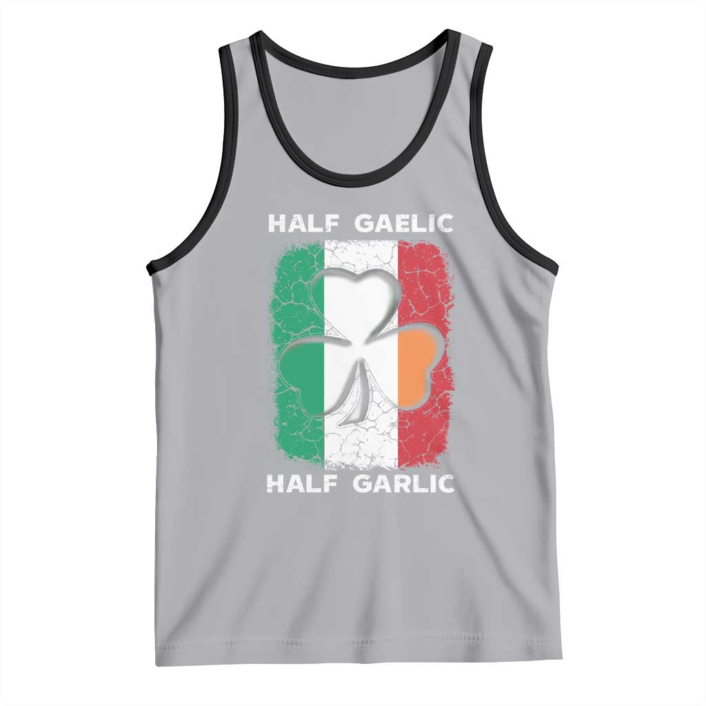 Irish Italian Pride Tank Top Half Gaelic Half Garlic Shamrock Ireland Italy Flag TS09 Athletic Heather Black Print Your Wear
