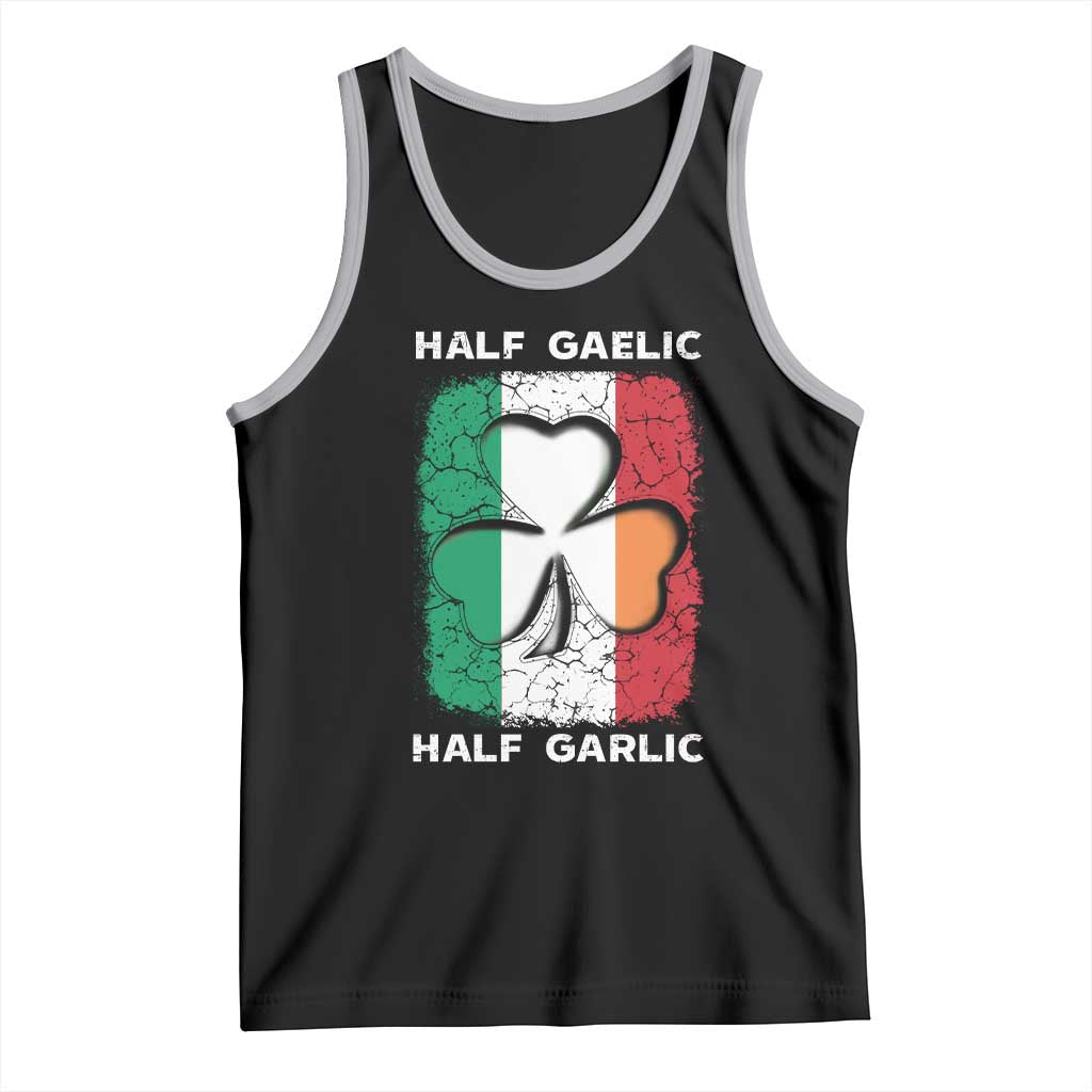 Irish Italian Pride Tank Top Half Gaelic Half Garlic Shamrock Ireland Italy Flag TS09 Black Athletic Heather Print Your Wear