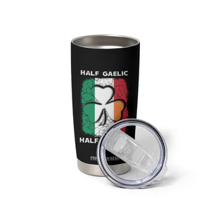 Irish Italian Pride Tumbler Cup Half Gaelic Half Garlic Shamrock Ireland Italy Flag TS09 Print Your Wear