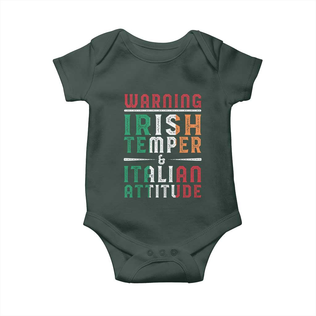 Funny Irish Temper Italian Attitude Baby Onesie TS09 Print Your Wear