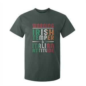 Funny Irish Temper Italian Attitude T Shirt For Kid TS09 Dark Forest Green Print Your Wear