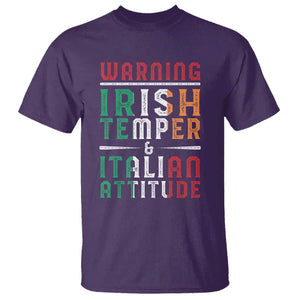 Funny Irish Temper Italian Attitude T Shirt TS09 Purple Print Your Wear