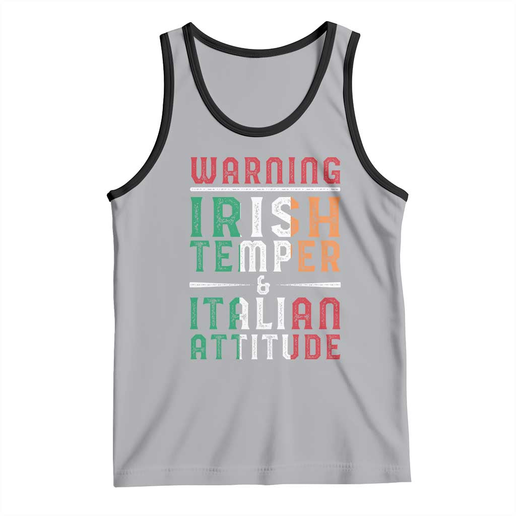 Funny Irish Temper Italian Attitude Tank Top TS09 Athletic Heather Black Print Your Wear