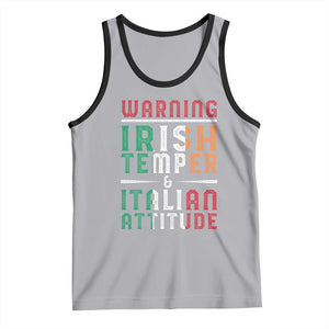Funny Irish Temper Italian Attitude Tank Top TS09 Athletic Heather Black Print Your Wear