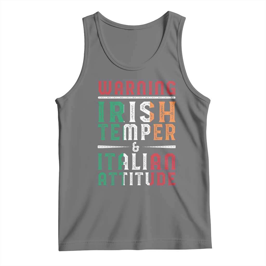 Funny Irish Temper Italian Attitude Tank Top TS09 Black Heather Print Your Wear