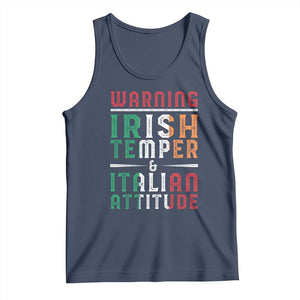 Funny Irish Temper Italian Attitude Tank Top TS09 Navy Print Your Wear
