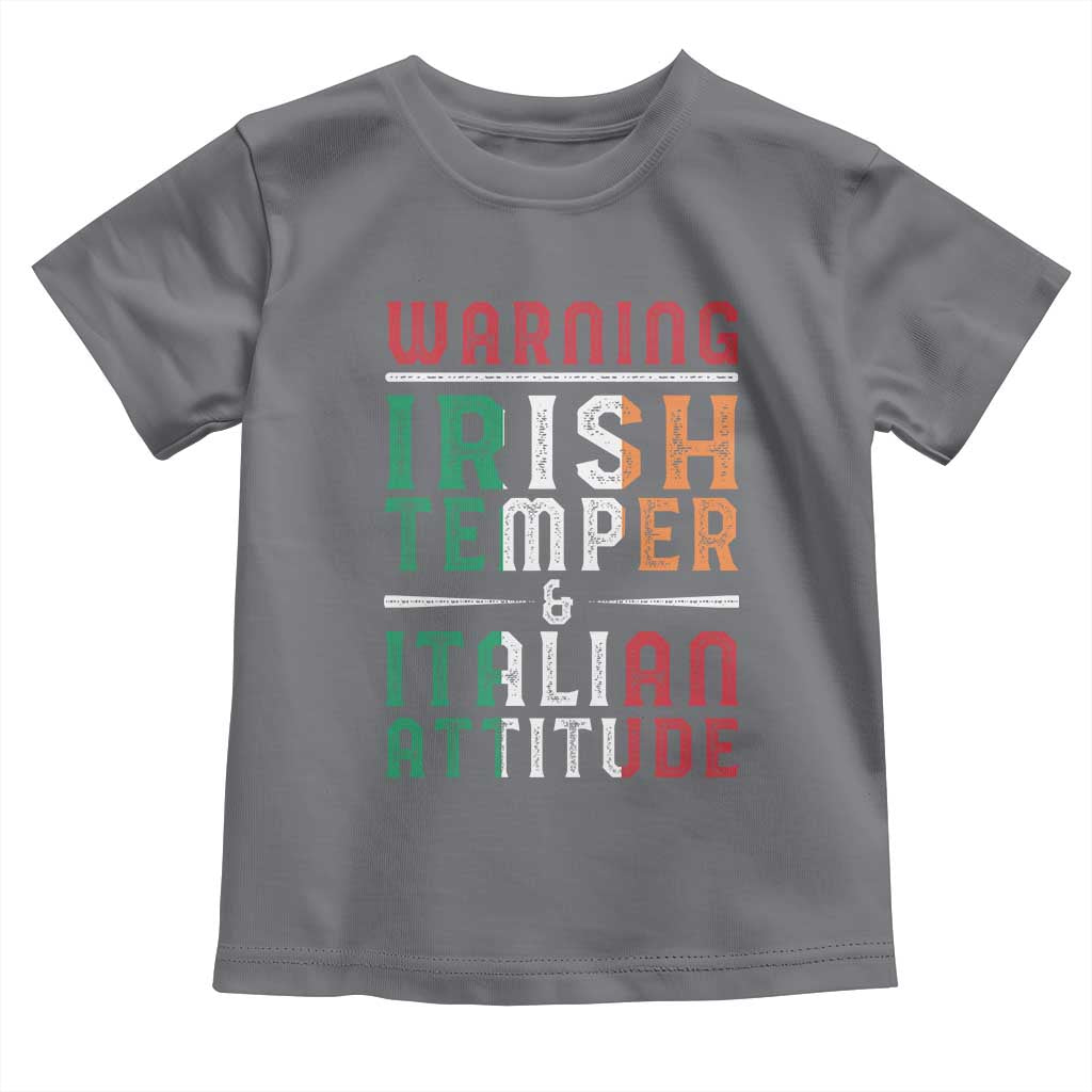 Funny Irish Temper Italian Attitude Toddler T Shirt TS09 Charcoal Print Your Wear
