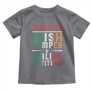 Funny Irish Temper Italian Attitude Toddler T Shirt TS09 Charcoal Print Your Wear