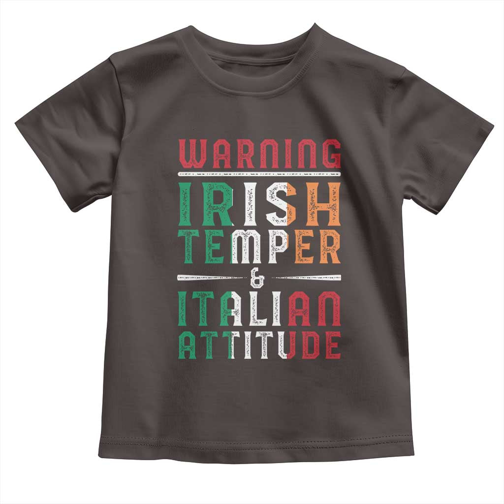 Funny Irish Temper Italian Attitude Toddler T Shirt TS09 Dark Chocolate Print Your Wear