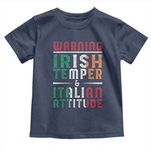Funny Irish Temper Italian Attitude Toddler T Shirt TS09 Navy Print Your Wear