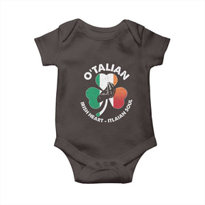 Italian Irish O'talian St. Patrick's Day Baby Onesie TS09 Dark Chocolate Print Your Wear
