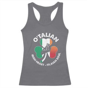 Italian Irish O'talian St. Patrick's Day Racerback Tank Top TS09 Charcoal Print Your Wear