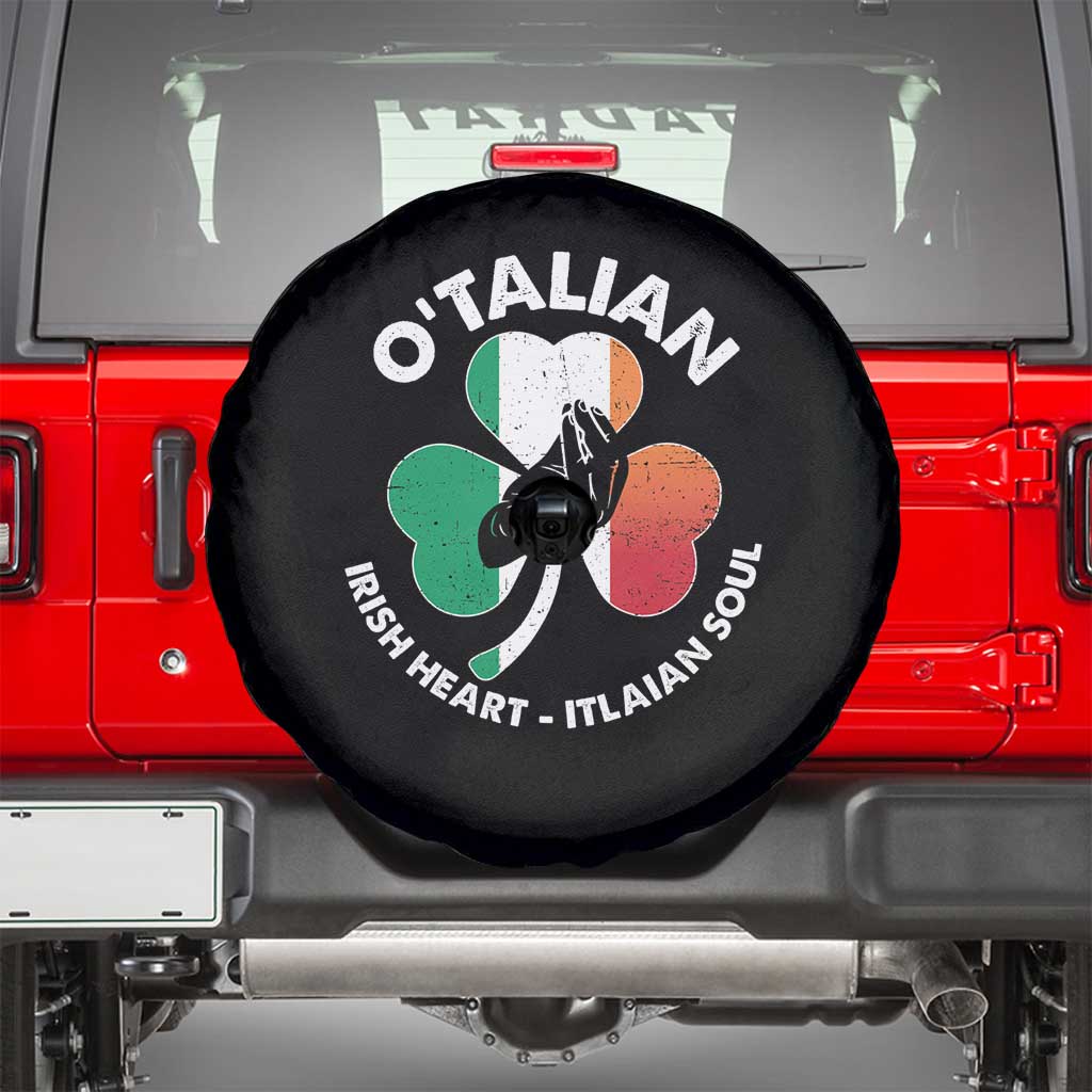 Italian Irish O'talian St. Patrick's Day Spare Tire Cover TS09 Black Print Your Wear