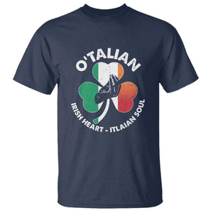 Italian Irish O'talian St. Patrick's Day T Shirt TS09 Navy Print Your Wear