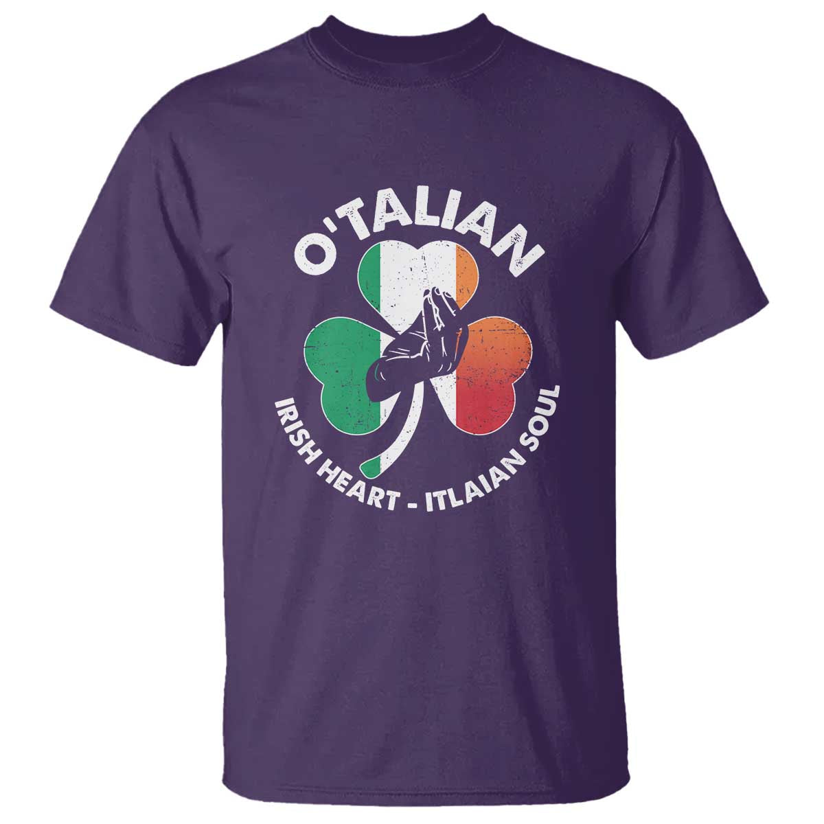 Italian Irish O'talian St. Patrick's Day T Shirt TS09 Purple Print Your Wear
