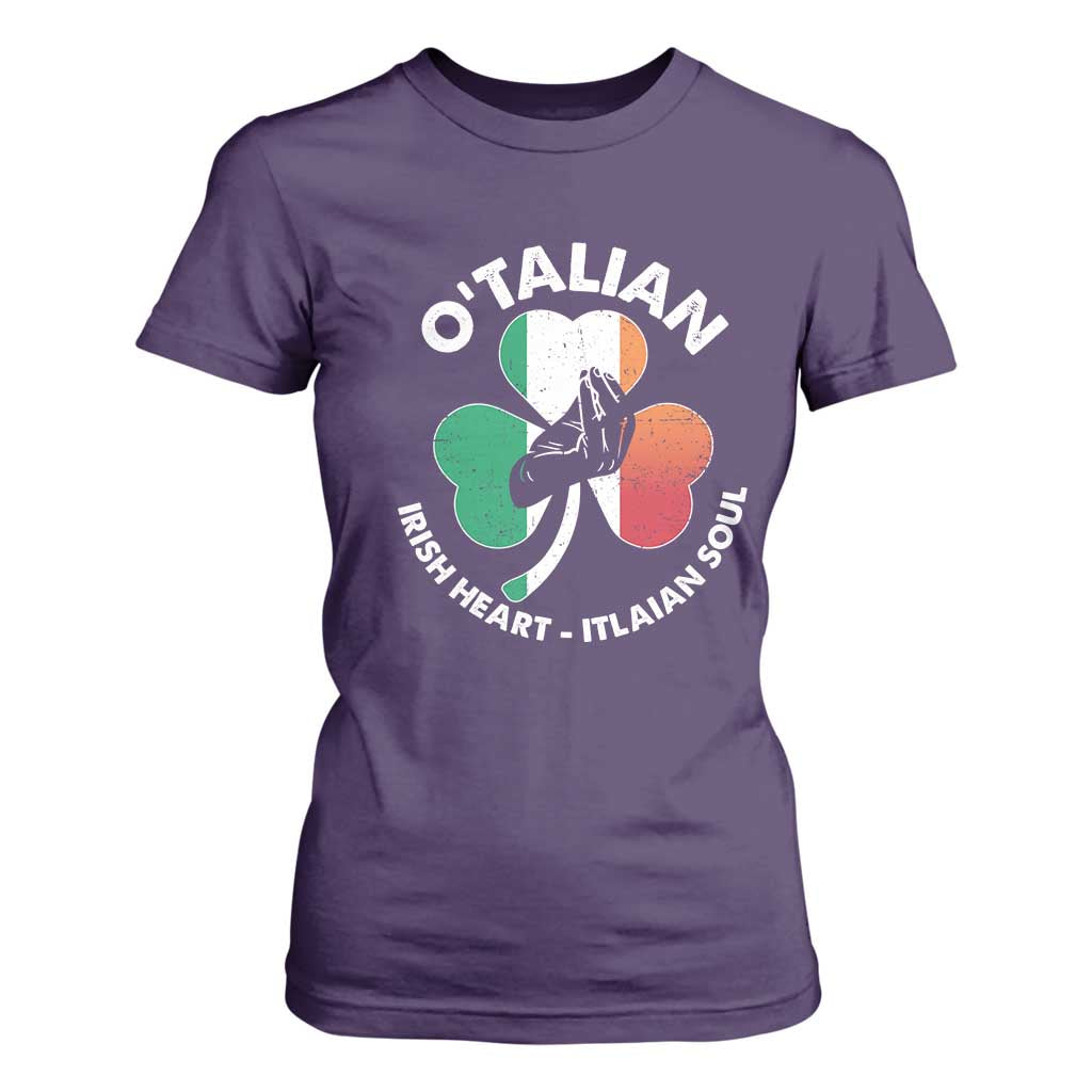 Italian Irish O'talian St. Patrick's Day T Shirt For Women TS09 Purple Print Your Wear