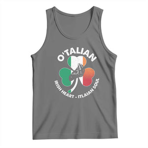 Italian Irish O'talian St. Patrick's Day Tank Top TS09 Black Heather Print Your Wear