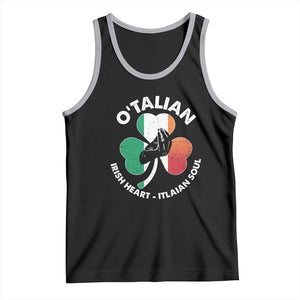 Italian Irish O'talian St. Patrick's Day Tank Top TS09 Black Athletic Heather Print Your Wear