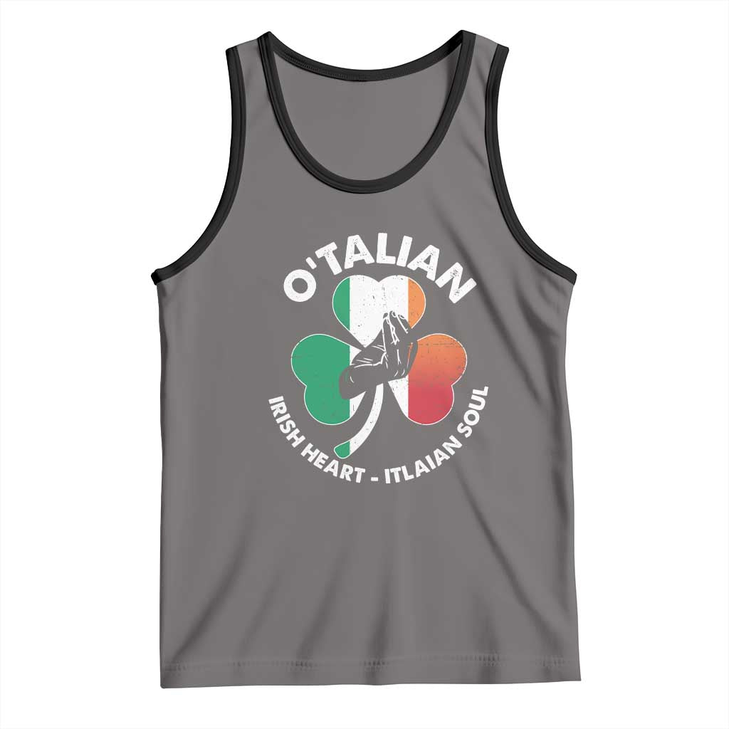 Italian Irish O'talian St. Patrick's Day Tank Top TS09 Deep Heather Black Print Your Wear