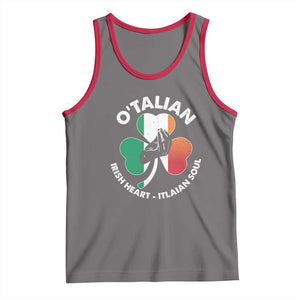 Italian Irish O'talian St. Patrick's Day Tank Top TS09 Deep Heather Red Print Your Wear