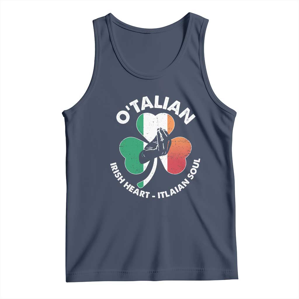 Italian Irish O'talian St. Patrick's Day Tank Top TS09 Navy Print Your Wear