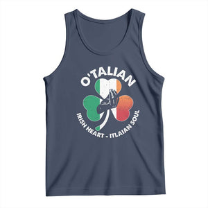 Italian Irish O'talian St. Patrick's Day Tank Top TS09 Navy Print Your Wear