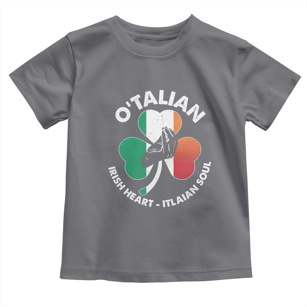 Italian Irish O'talian St. Patrick's Day Toddler T Shirt TS09 Charcoal Print Your Wear