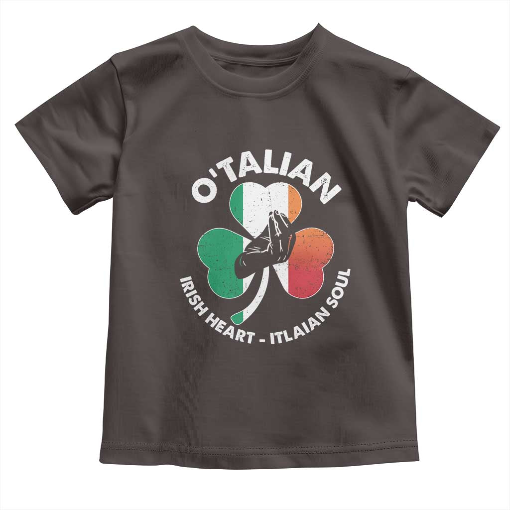 Italian Irish O'talian St. Patrick's Day Toddler T Shirt TS09 Dark Chocolate Print Your Wear