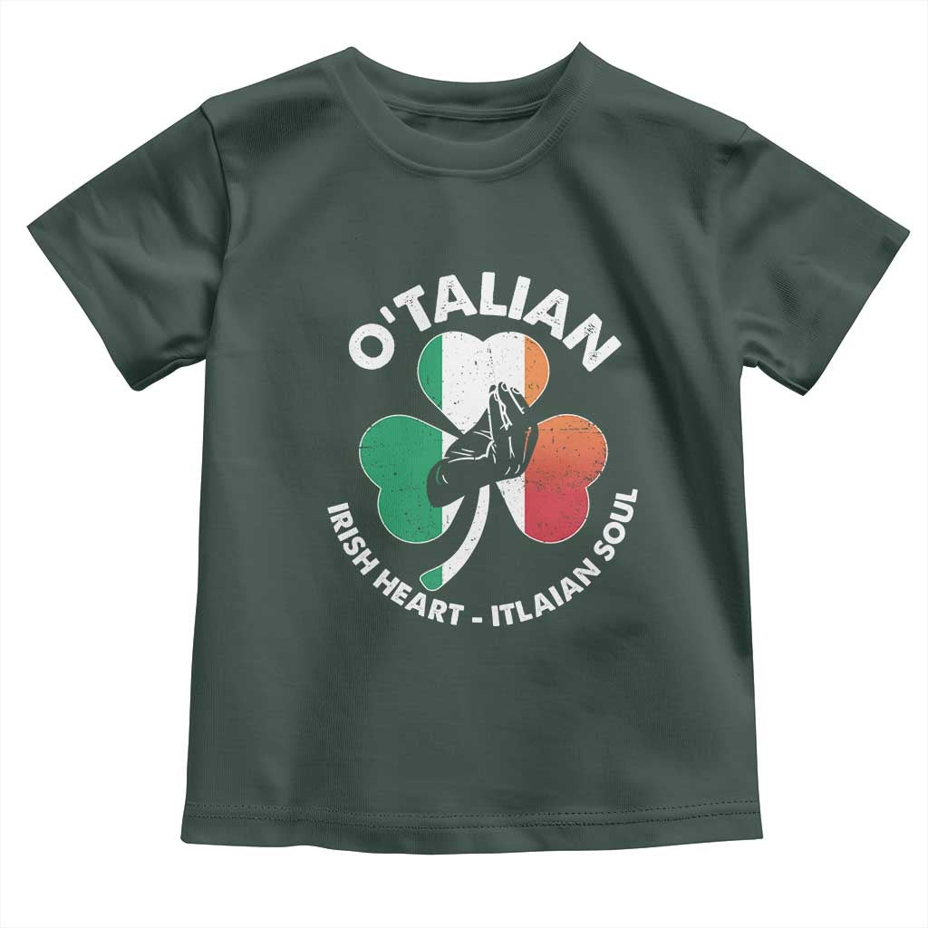 Italian Irish O'talian St. Patrick's Day Toddler T Shirt TS09 Dark Forest Green Print Your Wear