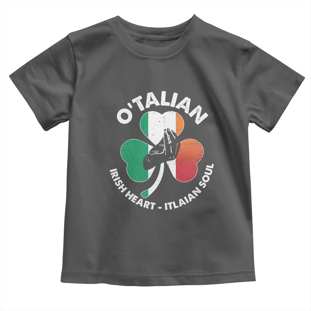 Italian Irish O'talian St. Patrick's Day Toddler T Shirt TS09 Dark Heather Print Your Wear