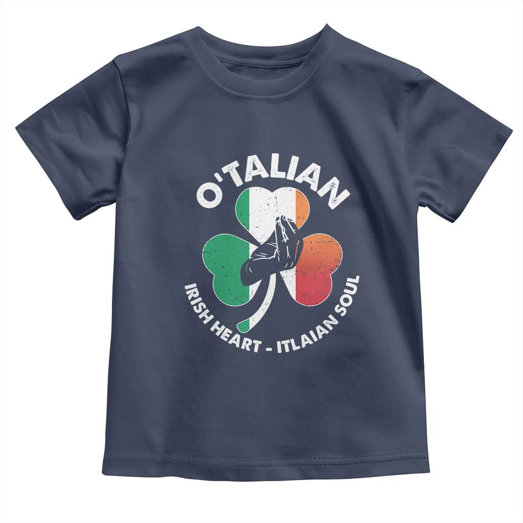 Italian Irish O'talian St. Patrick's Day Toddler T Shirt TS09 Navy Print Your Wear