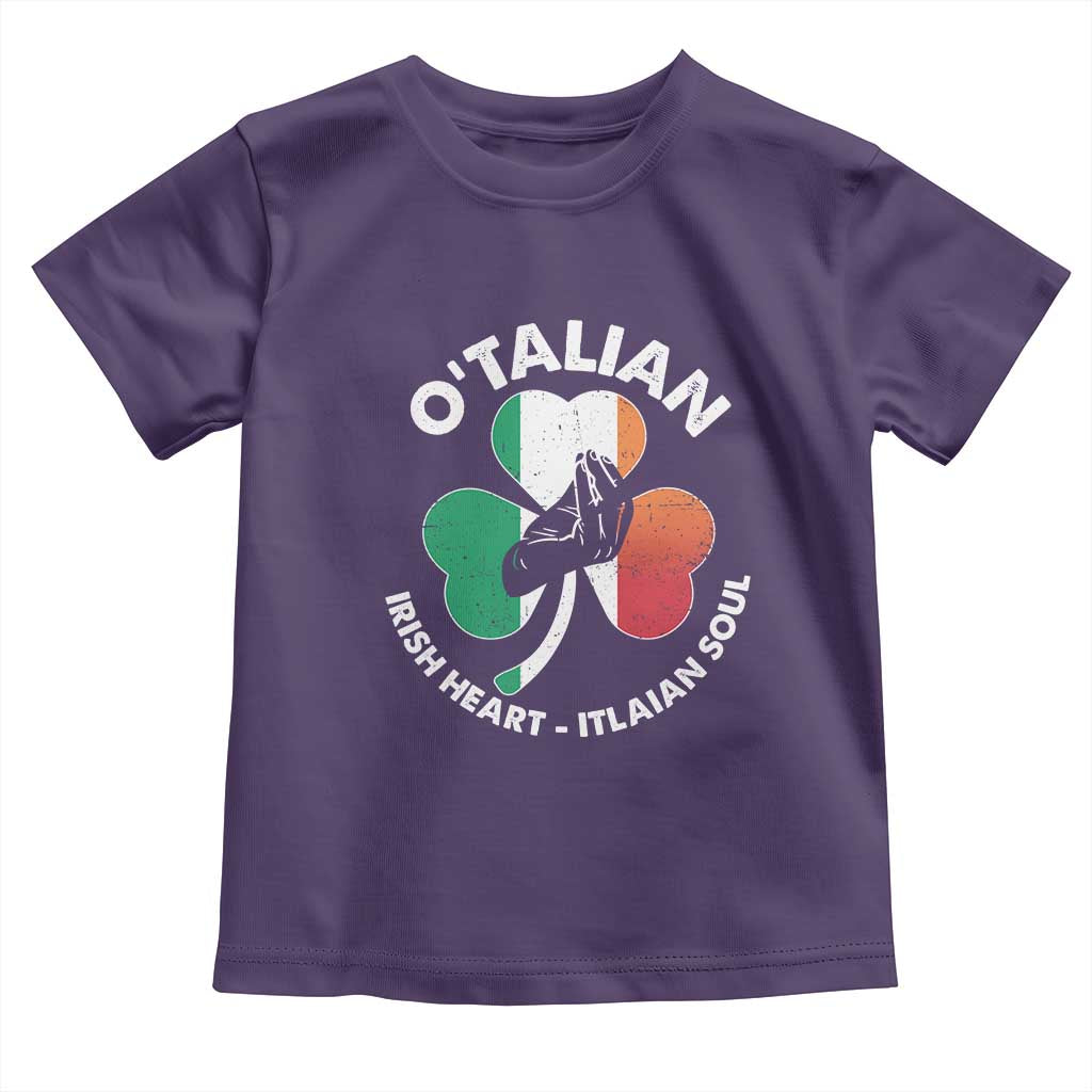 Italian Irish O'talian St. Patrick's Day Toddler T Shirt TS09 Purple Print Your Wear