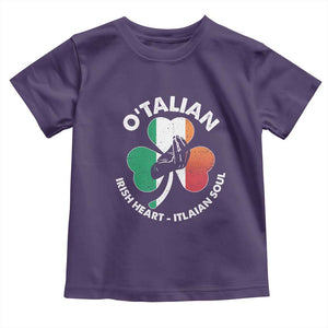 Italian Irish O'talian St. Patrick's Day Toddler T Shirt TS09 Purple Print Your Wear