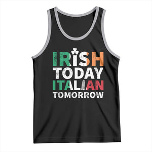 Funny St. Patrick's Day Tank Top Irish Today Italian Tomorrow TS09 Black Athletic Heather Print Your Wear