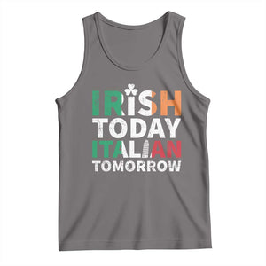Funny St. Patrick's Day Tank Top Irish Today Italian Tomorrow TS09 Deep Heather Print Your Wear