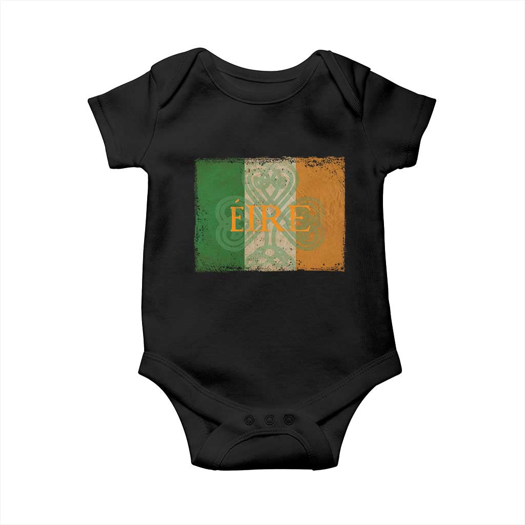 Eire Irish Pride Baby Onesie Celtic Shamrock Ireland Flag TS09 Black Print Your Wear