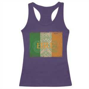 Eire Irish Pride Racerback Tank Top Celtic Shamrock Ireland Flag TS09 Purple Print Your Wear