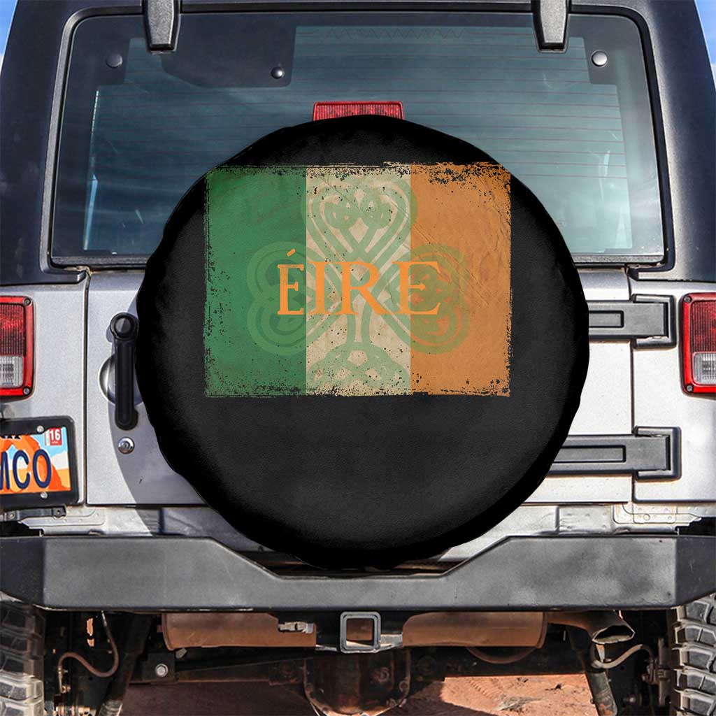 Eire Irish Pride Spare Tire Cover Celtic Shamrock Ireland Flag TS09 No hole Black Print Your Wear