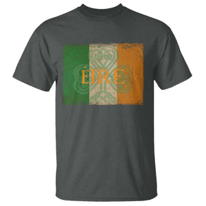 Eire Irish Pride T Shirt Celtic Shamrock Ireland Flag TS09 Dark Heather Print Your Wear