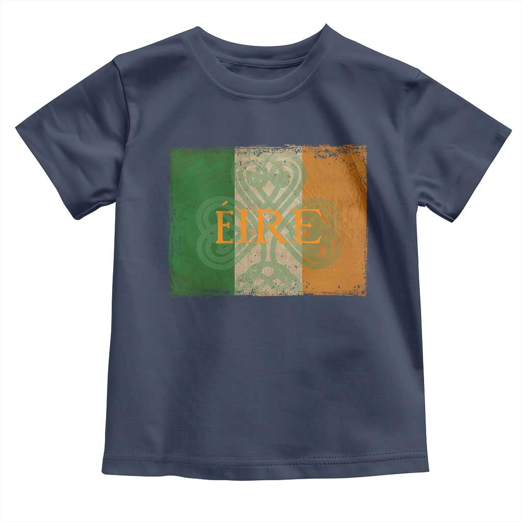Eire Irish Pride Toddler T Shirt Celtic Shamrock Ireland Flag TS09 Navy Print Your Wear