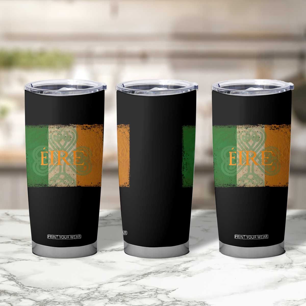 Eire Irish Pride Tumbler Cup Celtic Shamrock Ireland Flag TS09 Print Your Wear