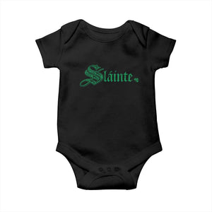 Irish Baby Onesie Slainte Cheers Good Health Ireland TS09 Black Print Your Wear
