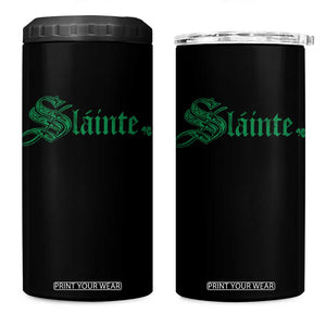 Irish 4 in 1 Can Cooler Tumbler Slainte Cheers Good Health Ireland TS09 One Size: 16 oz Black Print Your Wear