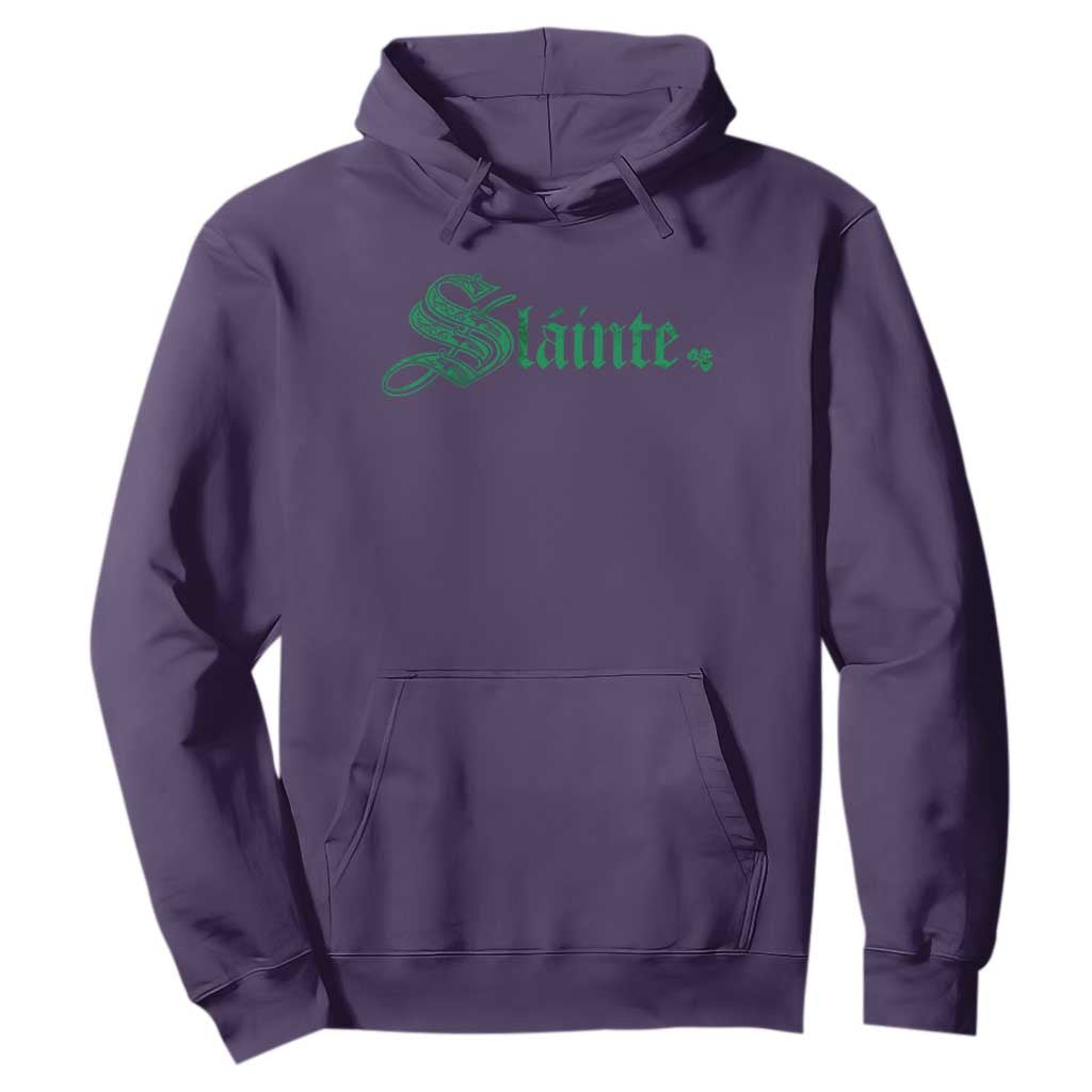 Irish Hoodie Slainte Cheers Good Health Ireland TS09 Purple Print Your Wear