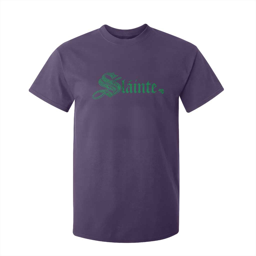 Irish T Shirt For Kid Slainte Cheers Good Health Ireland TS09 Purple Print Your Wear