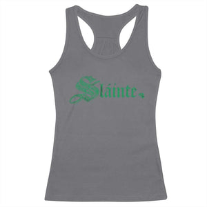 Irish Racerback Tank Top Slainte Cheers Good Health Ireland TS09 Charcoal Print Your Wear