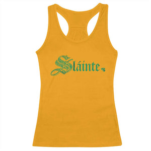 Irish Racerback Tank Top Slainte Cheers Good Health Ireland TS09 Gold Print Your Wear
