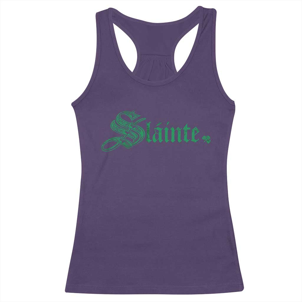 Irish Racerback Tank Top Slainte Cheers Good Health Ireland TS09 Purple Print Your Wear